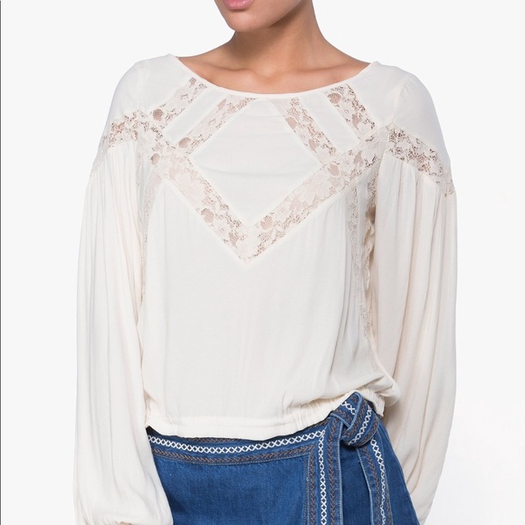 Free People Tops - Free People Geometry Lesson lace top